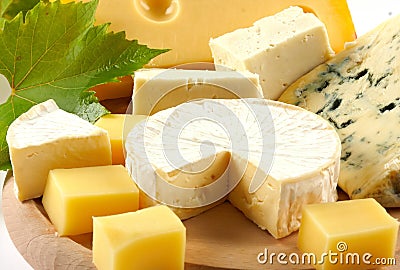 Various types of cheese Stock Photo