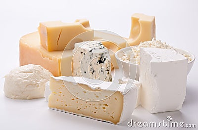 Various types of cheeses. Stock Photo