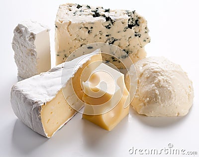 Various types of cheeses. Stock Photo