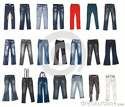 Various Types Of Jeans Pants Stock Images - Image: 11526964