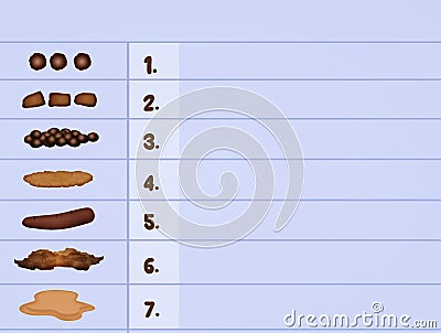 Various types of stools Cartoon Illustration