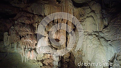 Various Natural Calcite Cave Formations Stock Photo