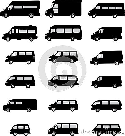 Van silhouettes Vector Illustration