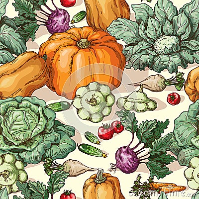 Various vegetables Vector Illustration