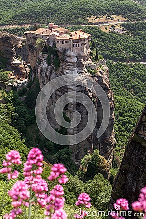 Varlaam monastery at Meteora in Trikala region in summer, Greece Stock Photo