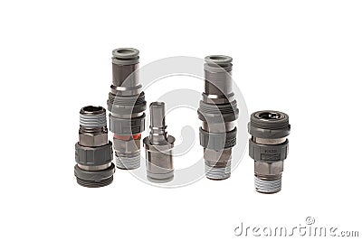VARNA, BULGARIA - MARCH 21, 2020: SMC LL3S couplings, isolated on white. SMC is a company deling with pneumatics Editorial Stock Photo