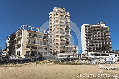 Varosha the abandoned Ghost city in Famagusta Editorial Stock Photo