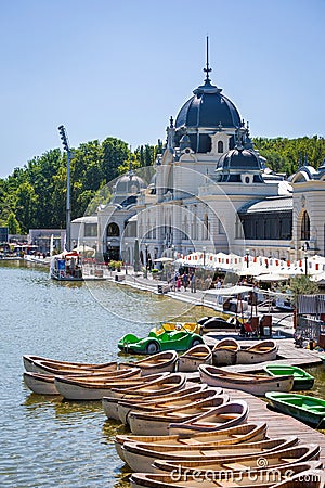 Varosliget public city park, Budapest Stock Photo