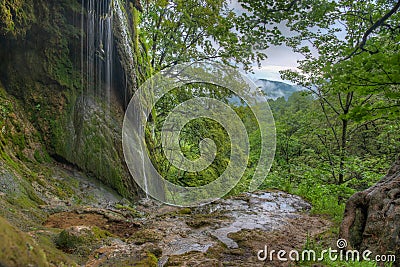 Varovitets waterfall near Etropole in Bulgaria Stock Photo