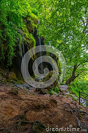Varovitets waterfall near Etropole in Bulgaria Stock Photo