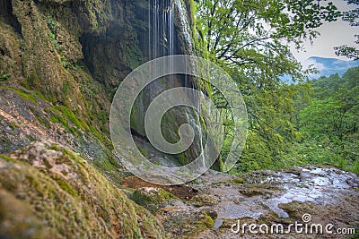 Varovitets waterfall near Etropole in Bulgaria Stock Photo