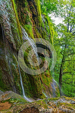 Varovitets waterfall near Etropole in Bulgaria Stock Photo