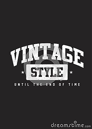 Varsity vintage school design distress poster apparel Vector Illustration