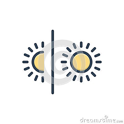 Color illustration icon for Vary, change and weather Cartoon Illustration