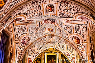 Vasari chapel in Sant Anna dei Lombardi church, Naples, Italy Editorial Stock Photo