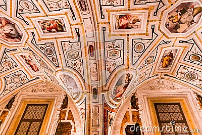 Vasari chapel in Sant Anna dei Lombardi church, Naples, Italy Editorial Stock Photo