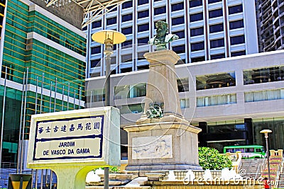 Vasco da Gama Garden, Macau, China Editorial Stock Photo