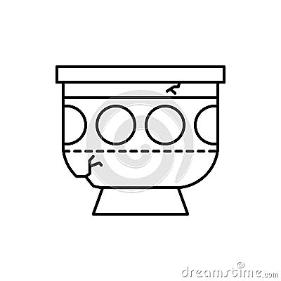 vase, antiques icon. Simple line, outline vector elements of archeology for ui and ux, website or mobile application Stock Photo