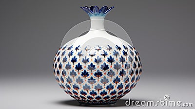 Intricate Arabesque Vase With Blue And White Porcelain Stock Photo