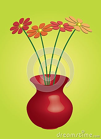 Vase with flowers Stock Photo