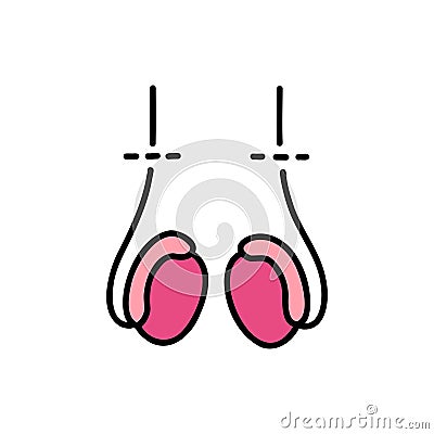 vasectomy doodle icon, vector color line illustration Vector Illustration