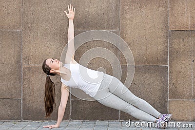 Vasisthasana, Side Plank pose Stock Photo