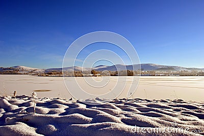 Vast expanse of frozen water Stock Photo