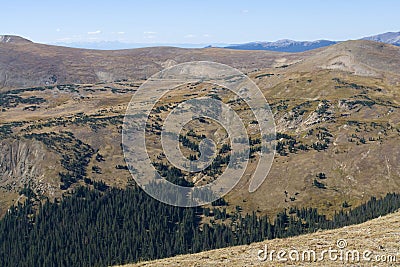 Vast Landscape of the Alpine Tundra Stock Photo