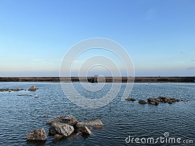 The vast ocean, with its boundless expanse, is a breathtaking sight Stock Photo