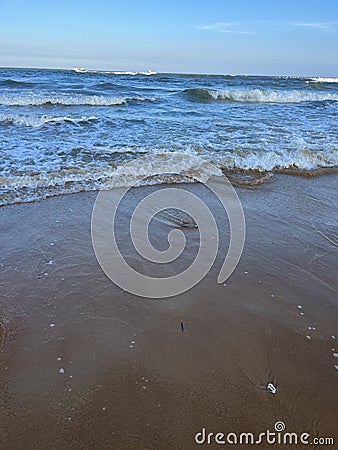 The vast ocean, with its boundless expanse, is a breathtaking sight Stock Photo