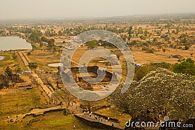 The Vat Phou ( Wat Poo )in Jampasak. Stock Photo