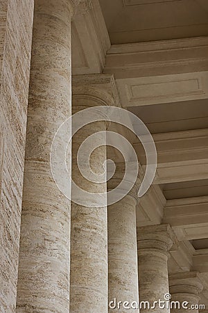 Vatican buildings architecture - columns Stock Photo