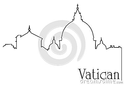 Vatican capital city Vector Illustration