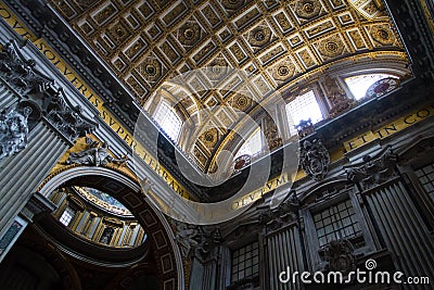 Vatican Ceiling Dome Rome Italy Editorial Stock Photo