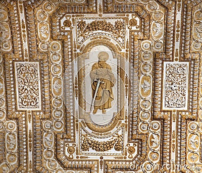 Vatican Ceiling Inside Saint Peter Rome Editorial Stock Photo