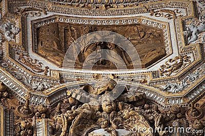 Vatican Ceiling Inside Sculpture Rome Ital Editorial Stock Photo
