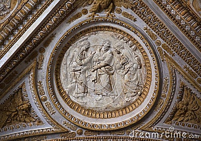 Vatican Ceiling Sculpture Christ Talking Disciples Editorial Stock Photo