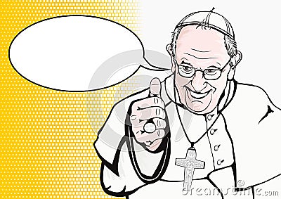 Pope Francis Vector Illustration