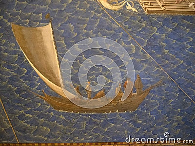 VATICAN CITY, ROME - FEBRUARY 26 2022 - Famous mural geographic maps Editorial Stock Photo