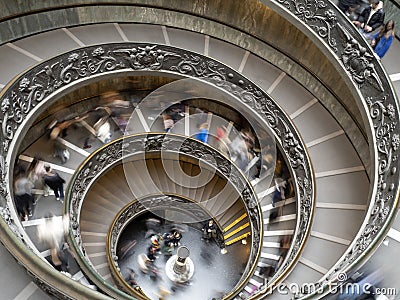 VATICAN CITY, ROME - FEBRUARY 26 2022 - Famous spiral staircase Editorial Stock Photo