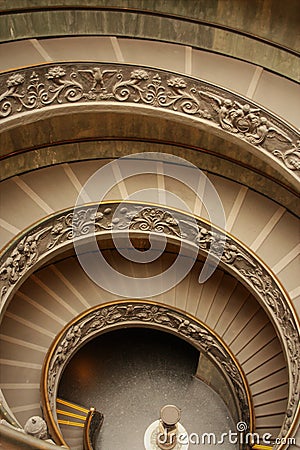 Vatican-Double Spiral Ladder Editorial Stock Photo