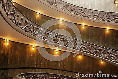 Vatican-Double Spiral Ladder Editorial Stock Photo