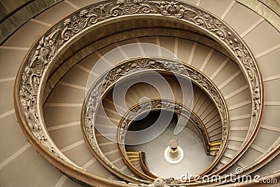 Vatican-Double Spiral Ladder Editorial Stock Photo