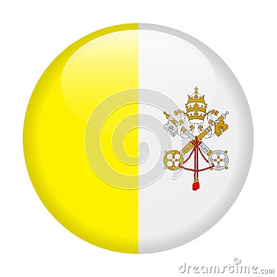 Vatican Flag Vector Round Icon Editorial Stock Photo