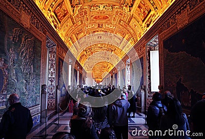 Vatican maps room Editorial Stock Photo