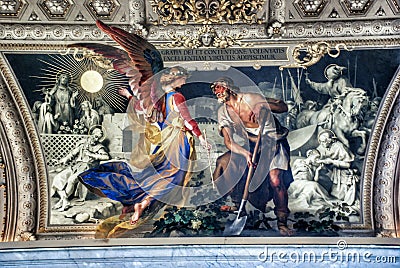 Vatican Museum Ceiling Editorial Stock Photo