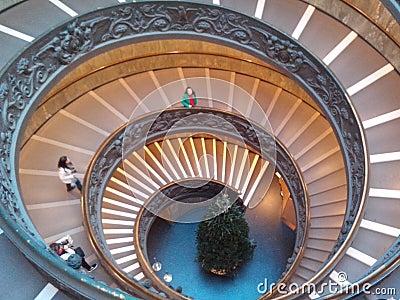 Vatican Museums, arch, symmetry, daylighting, ceiling Editorial Stock Photo