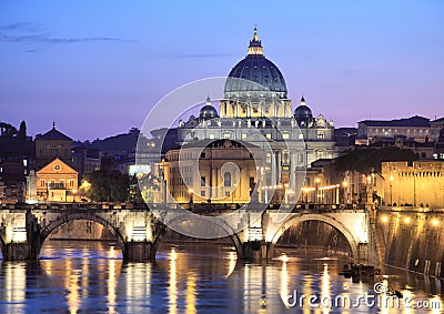 Vatican at Night Stock Photo