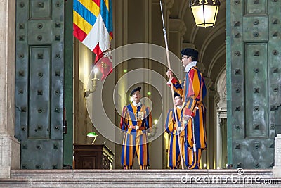 Vatican pontifical swiss guard Editorial Stock Photo