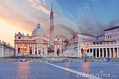 Vatican, Rome, St. Peters Basilica Editorial Stock Photo